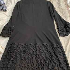 Black dress with ruffles
